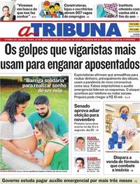 Capa do jornal A Tribuna 24/07/2020