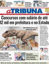 Capa do jornal A Tribuna 25/07/2020