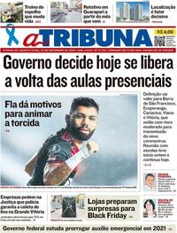 Capa do jornal A Tribuna 25/11/2020