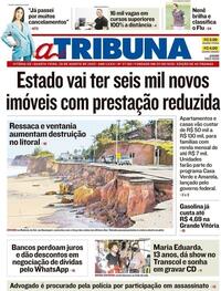 Capa do jornal A Tribuna 26/08/2020
