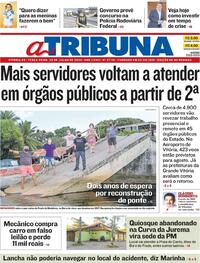 Capa do jornal A Tribuna 28/07/2020