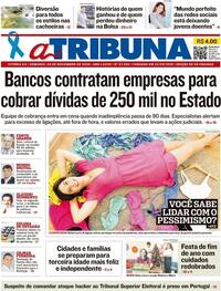 Capa do jornal A Tribuna 29/11/2020