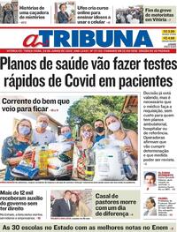 Capa do jornal A Tribuna 30/06/2020