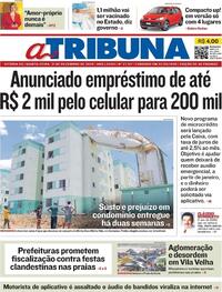 Capa do jornal A Tribuna 31/12/2020