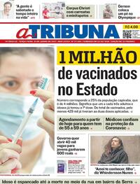Capa do jornal A Tribuna 01/06/2021