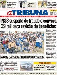 Capa do jornal A Tribuna 01/07/2021