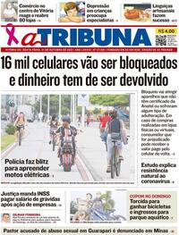 Capa do jornal A Tribuna 01/10/2021