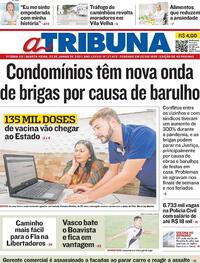 Capa do jornal A Tribuna 02/06/2021