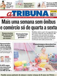 Capa do jornal A Tribuna 03/04/2021