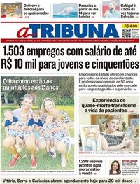 Capa do jornal A Tribuna 04/06/2021