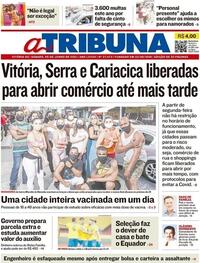 Capa do jornal A Tribuna 05/06/2021
