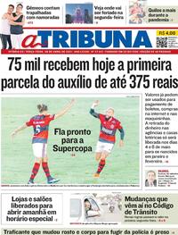 Capa do jornal A Tribuna 06/04/2021
