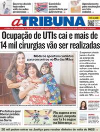 Capa do jornal A Tribuna 07/05/2021