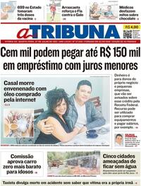 Capa do jornal A Tribuna 07/07/2021