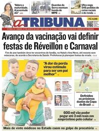Capa do jornal A Tribuna 07/08/2021