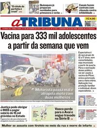 Capa do jornal A Tribuna 07/09/2021