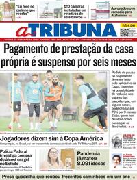 Capa do jornal A Tribuna 08/06/2021