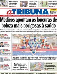 Capa do jornal A Tribuna 08/08/2021