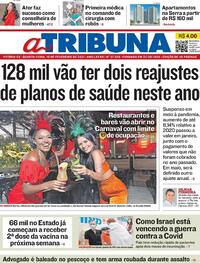 Capa do jornal A Tribuna 10/02/2021