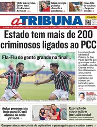Capa do jornal A Tribuna 10/05/2021