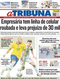 Capa do jornal A Tribuna 10/07/2021