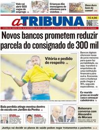 Capa do jornal A Tribuna 10/09/2021