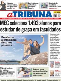 Capa do jornal A Tribuna 12/01/2021