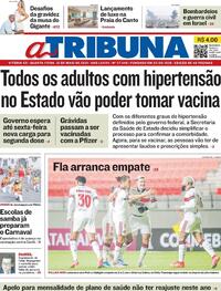 Capa do jornal A Tribuna 12/05/2021