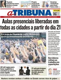Capa do jornal A Tribuna 12/06/2021