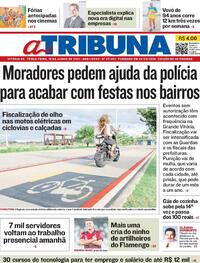 Capa do jornal A Tribuna 15/06/2021