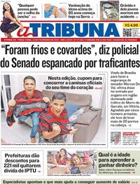 Capa do jornal A Tribuna 16/02/2021