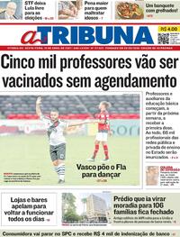 Capa do jornal A Tribuna 16/04/2021