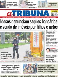 Capa do jornal A Tribuna 16/06/2021