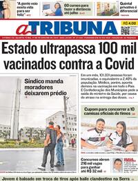 Capa do jornal A Tribuna 17/02/2021