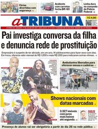 Capa do jornal A Tribuna 17/07/2021