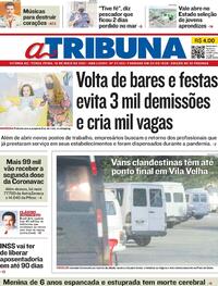 Capa do jornal A Tribuna 18/05/2021