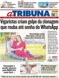 Capa do jornal A Tribuna 19/05/2021