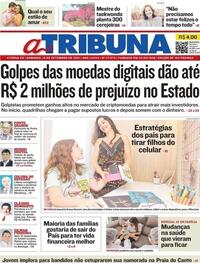 Capa do jornal A Tribuna 19/09/2021