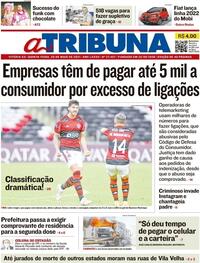Capa do jornal A Tribuna 20/05/2021