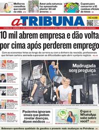 Capa do jornal A Tribuna 21/02/2021