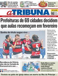 Capa do jornal A Tribuna 22/01/2021