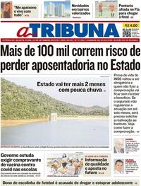 Capa do jornal A Tribuna 22/09/2021
