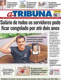 Capa do jornal A Tribuna 23/02/2021
