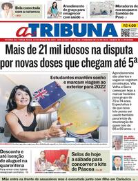 Capa do jornal A Tribuna 23/03/2021