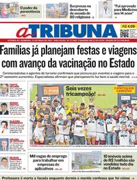 Capa do jornal A Tribuna 23/05/2021