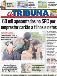 Capa do jornal A Tribuna 23/06/2021