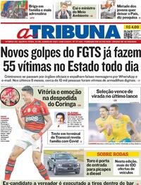 Capa do jornal A Tribuna 24/06/2021