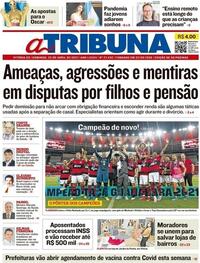 Capa do jornal A Tribuna 25/04/2021