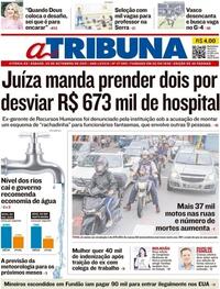 Capa do jornal A Tribuna 25/09/2021