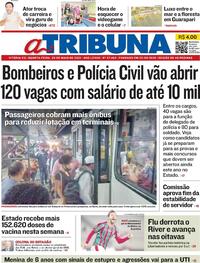 Capa do jornal A Tribuna 26/05/2021
